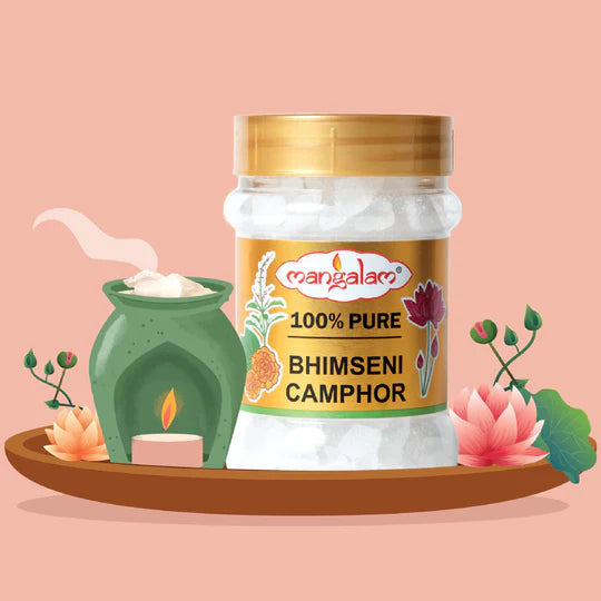 LEO Bhimseni Camphor (Iso Borneol Flakes) – 250g Jar Pack