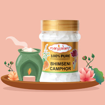 LEO Bhimseni Camphor (Iso Borneol Flakes) – 250g Jar Pack