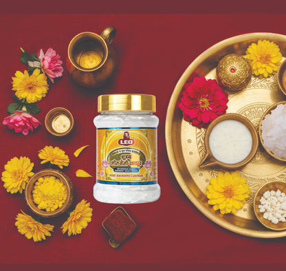 LEO Bhimseni Camphor (Iso Borneol Flakes) – 250g Jar Pack