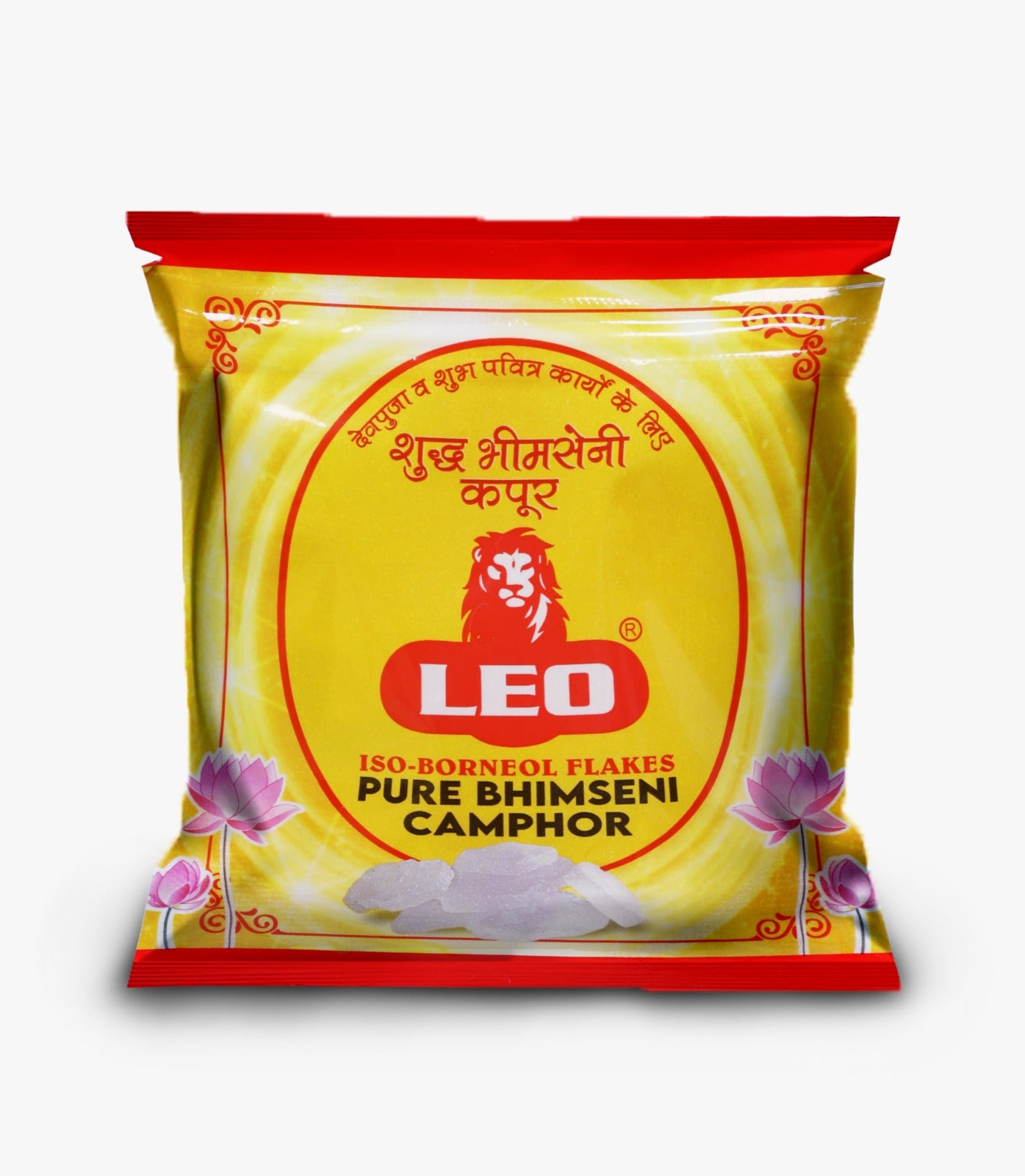 LEO Bhimseni Camphor (Iso Borneol Flakes) – 250g Zipper Pouch Pack