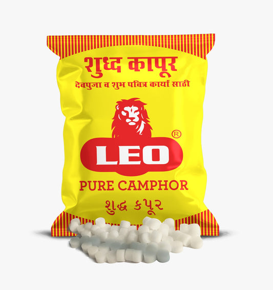 LEO Pure Camphor Tablets – 100g (Pack of 3 Jars)