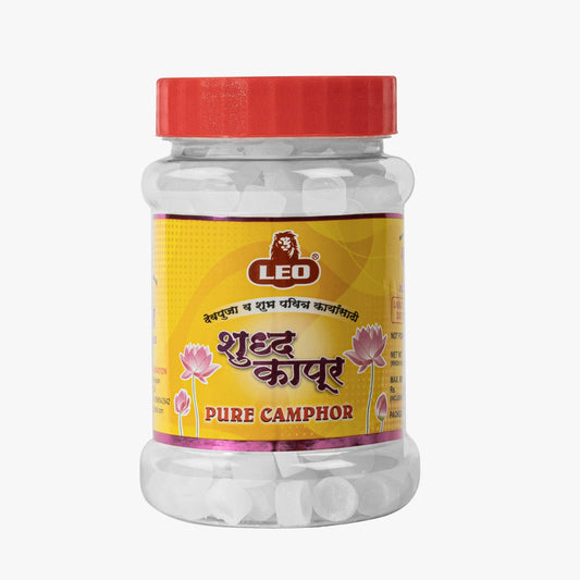 LEO Pure Camphor Tablets – 100g (Pack of 3 Jars)